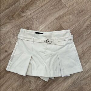 Zara Cream Skort with Belt